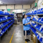 The supplier checking their inventory