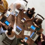 A team working together in an office